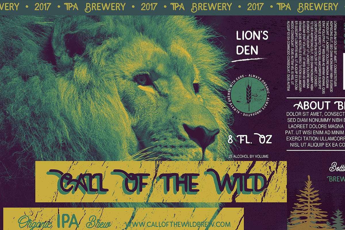 3 Craft Beer Labels - Print Ready, a Food Illustration by Aurum Creative (Photo 4 of 5)