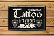 Four Tattoo gift vouchers templates, a Work Illustration by Aleksandrs (Thumbnail 1 of 4)