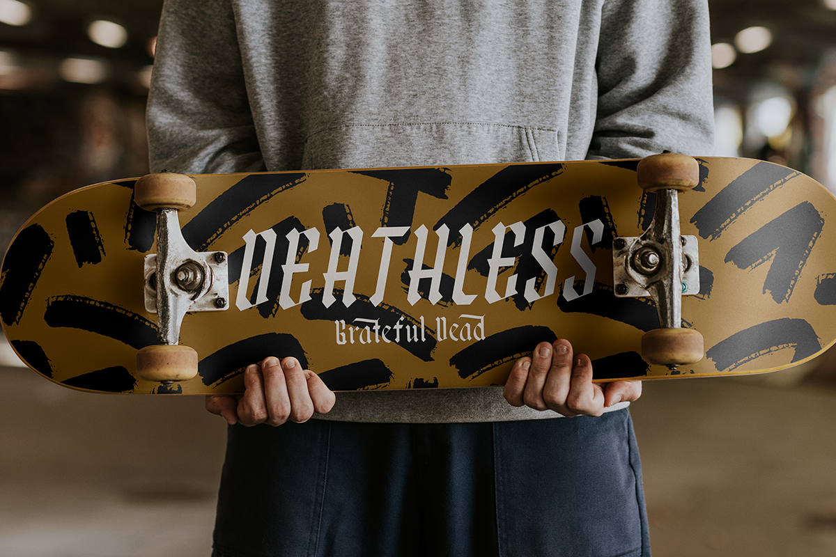 Skullines - Blackletter Display Font, a Blackletter Font by RagamKata (Photo 6 of 10)