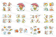 Hand drawn cartoon seasons & weather, a Seasonal Illustration by Bubert Art (Thumbnail 3 of 5)