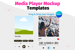 Music Player Template, Mockup, a Websites & App Template by GraphiCarola
