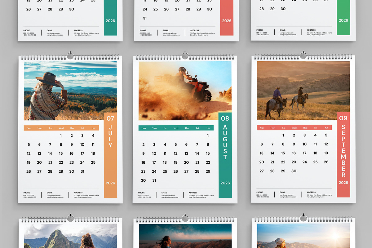 Modern 2026 Calendar Template, a Stationery Template by MightyDesign (Photo 4 of 8)