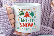 Let It Snow, Christmas PNG, an Illustration by CraftArtStudio (Thumbnail 3 of 4)