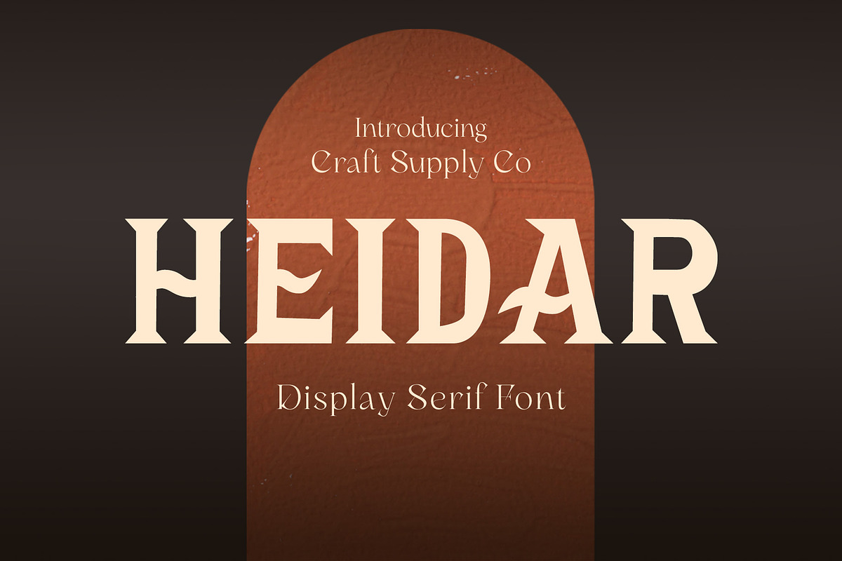 Heidar - Display Typeface, a Serif Font by Craft Supply Co. (Photo 1 of 8)
