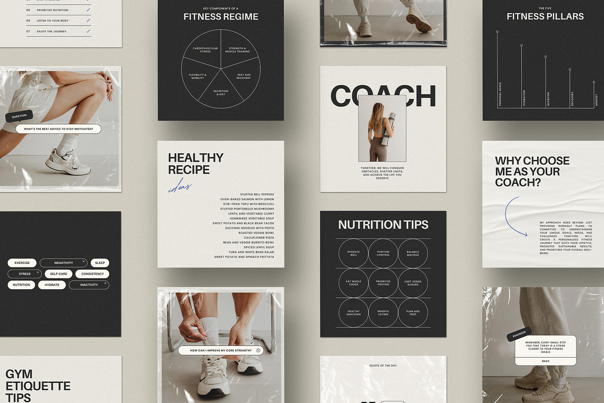 Fitness Coach Template - Canva, a Social Media Template by Willoe Studio (Photo 4 of 13)