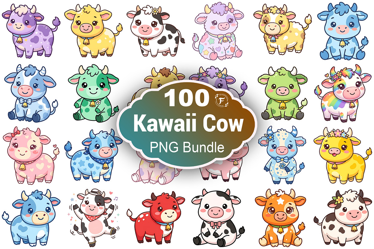 Cute Cow Clipart, an Animal Illustration by Forhadx5 (Photo 1 of 8)