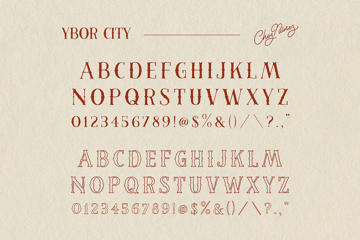 YBOR CITY: Vintage, Florida/Western, a Font by Chez Núñez (Photo 3 of 4)