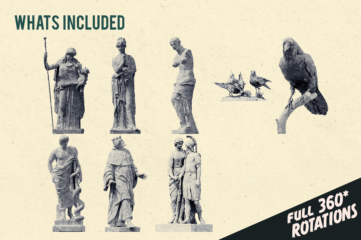 Aged Halftones - Collage Creator, an Object Graphic by Template Haven (Photo 11 of 12)