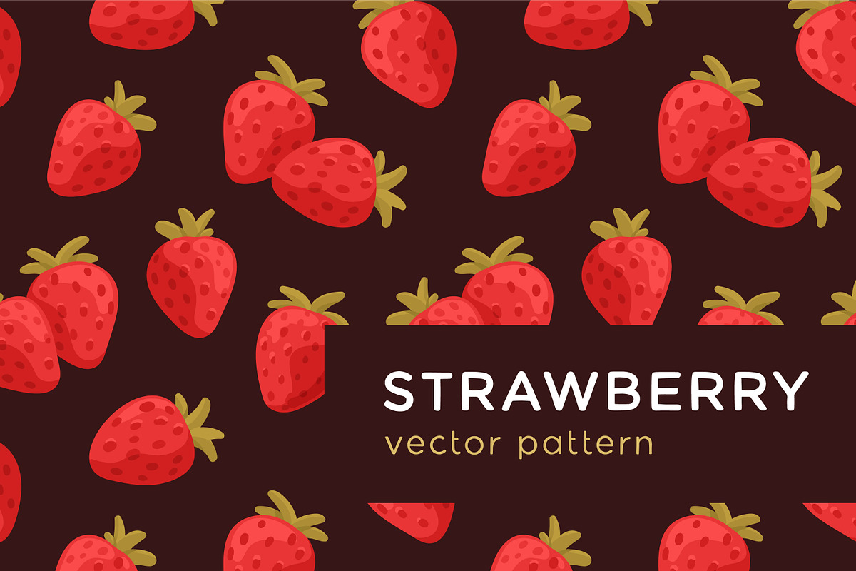 Fresh strawberry seamless pattern, a Pattern Graphic by Good Studio (Photo 1 of 5)