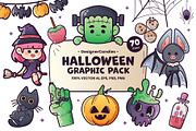 Halloween Clipart Illustration Pack, an Object Graphic by DesignerCandies (Thumbnail 1 of 5)