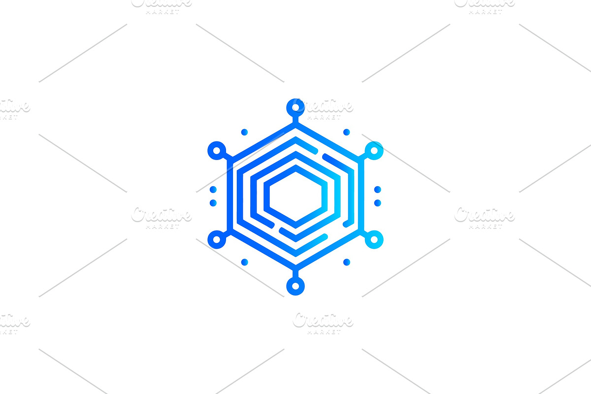 Digital tech hexagon modern logo, a Branding & Logo Template by Vectorium Studio (Photo 1 of 9)