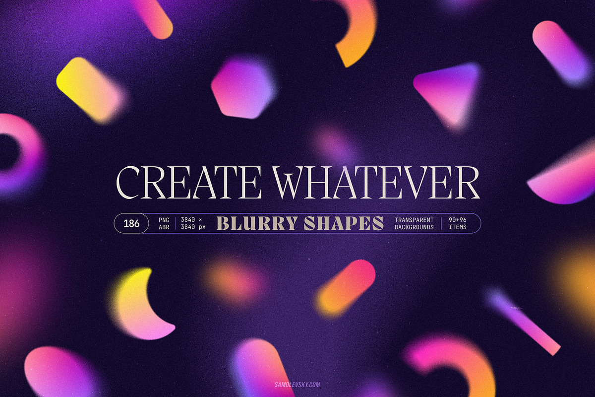 Blurry Gradient Shapes Collection, an Object Graphic by Samolevsky (Photo 15 of 15)