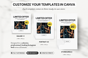 Fitness Instagram Templates Bundle, a Social Media Template by DigiPax (Thumbnail 7 of 12)
