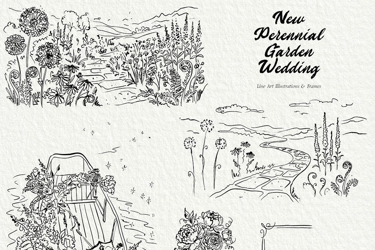New Perennial Garden Wedding, a Decorative Illustration by divanovskaya_nv (Photo 11 of 27)
