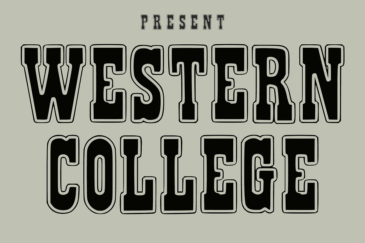 Western College, a Slab Serif Font by Fourteen Letter (Photo 1 of 5)