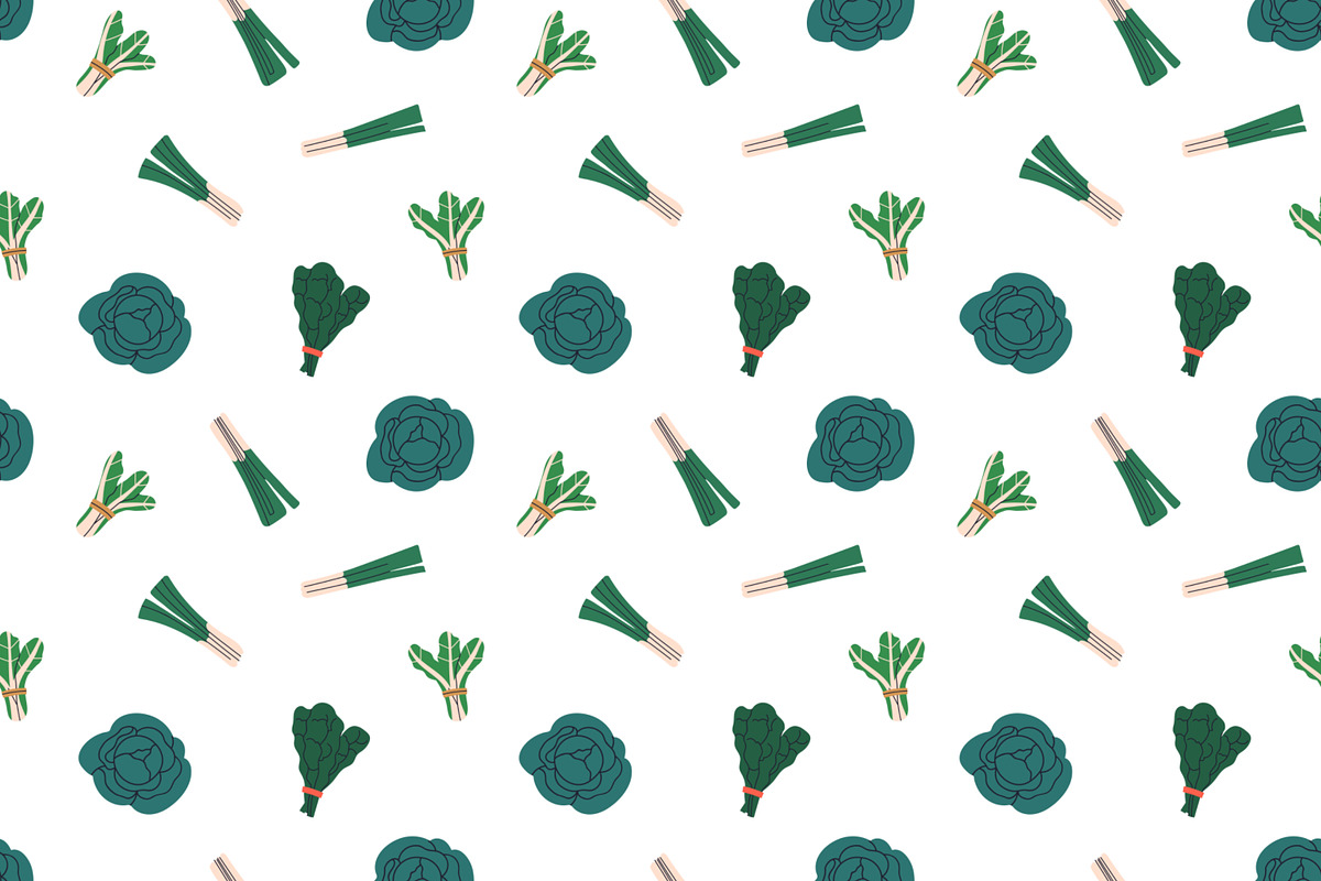 Vegetables & fruit seamless patterns, a Pattern Graphic by Good Studio (Photo 2 of 9)