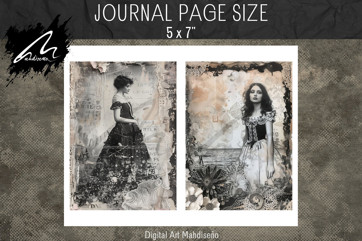 Shabby Chic Victorian Girls Papers, a Person Illustration by Digital Art Mahdiseño (Photo 6 of 9)