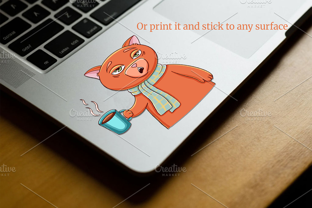 Cat Emoji Illustrations, an Animal Illustration by Milla_Zelenyuk_art (Photo 3 of 3)