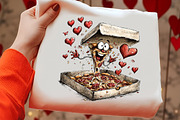 Quirky Valentine's Pizza Clipart, an Illustration by OK Design (Thumbnail 6 of 6)