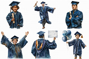 Graduation Boy Clipart, an Illustration by Libby Wishes (Thumbnail 7 of 7)