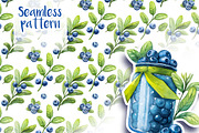 Watercolor blueberry, a Decorative Illustration by AlexGreenArt (Thumbnail 3 of 3)