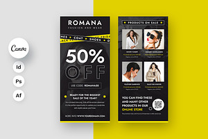 Fashion Black Friday Flyer DL Canva, a Flyer Template by artbart