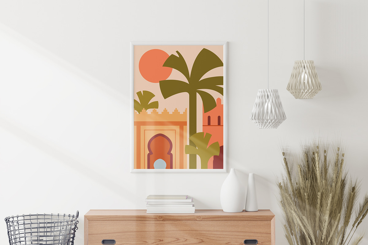 Morocco architecture set, background, a Decorative Illustration by Good Studio (Photo 14 of 19)