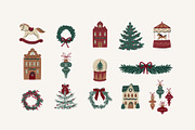 Merry Christmas Clipart, a Decorative Illustration by Barkova Nadya (Thumbnail 3 of 6)