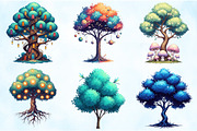 Dreaming Tree Watercolor Clipart, an Illustration by Craft Nest (Thumbnail 3 of 8)