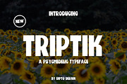 Triptik-Psychedelic Typeface, a Sans Serif Font by Dipto design (Thumbnail 1 of 6)