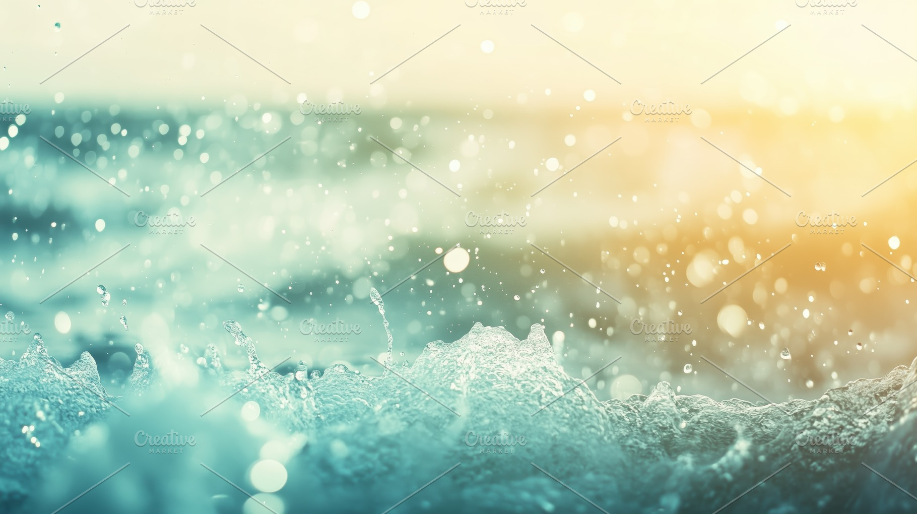 A close-up view of ocean waves splashing with sunlight reflecting off the water, a Photo by Textures & Backgrounds