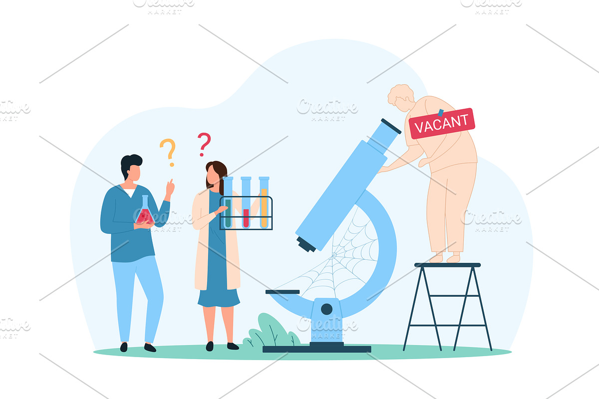 Shortage medical staff recruiting, a Healthcare Illustration by Flashvector