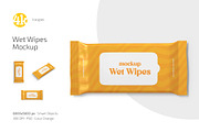 Wet Wipes Mockup Set, a Packaging Mockup by Country4k (Thumbnail 1 of 4)