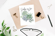Watercolor Succulent Graphics Bundle, an Illustration by DailyMiracleDigitals,LLC (Thumbnail 4 of 9)