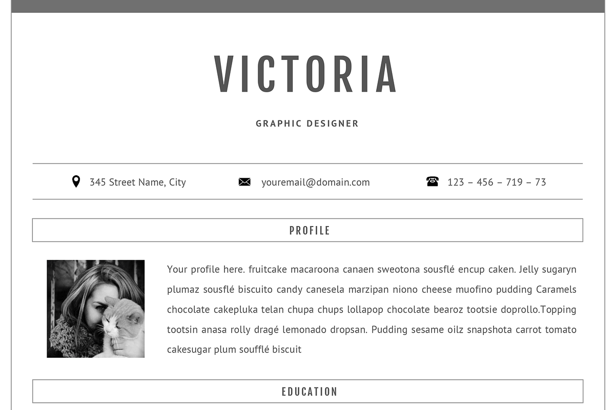 Professional CV Resume Template, a Resume Template by GResume (Photo 6 of 7)