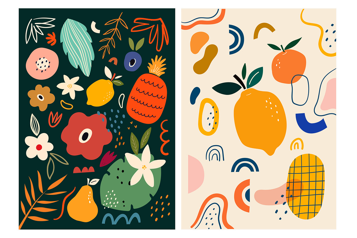 Fresh seamless patterns + posters, a Decorative Illustration by MoleskoStudio (Photo 11 of 21)