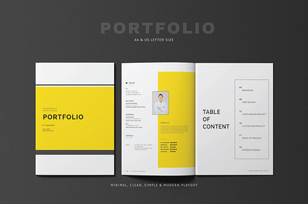 A4 & Us Letter Portfolio, a Brochure Template by Alhaytar