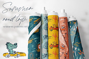 Summer Road Trip Seamless Patterns, a Pattern Graphic by MeadowFox (Thumbnail 1 of 8)