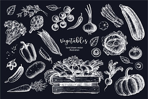 Vegetables. Hand Drawn Collection.