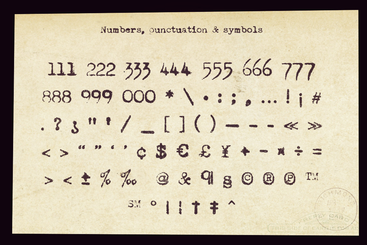 Typewriter typeface not my type preview 7