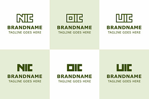 Letters NIC OIC UIC Monogram Logo, a Branding & Logo Template by Pray Art Design Studio
