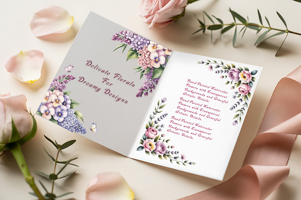 Watercolor Flowers in Soft Pastels, a Decorative Illustration by ForhadGFX (Photo 3 of 11)