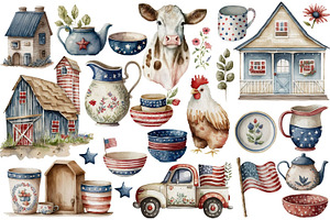 4th Of July Patriotic Farmhouse