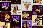 Italian // Food Social Media Kit, a Design Template by SecondBrain Store (Thumbnail 3 of 9)