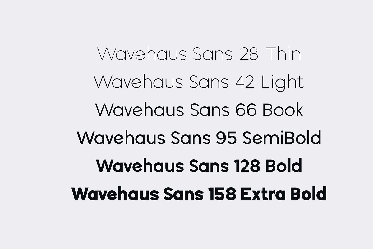 Wavehaus Sans Typeface preview 5