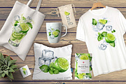 Mojito. Hand drawn watercolor set, a Food Illustration by Daria Ustiugova (Thumbnail 11 of 11)