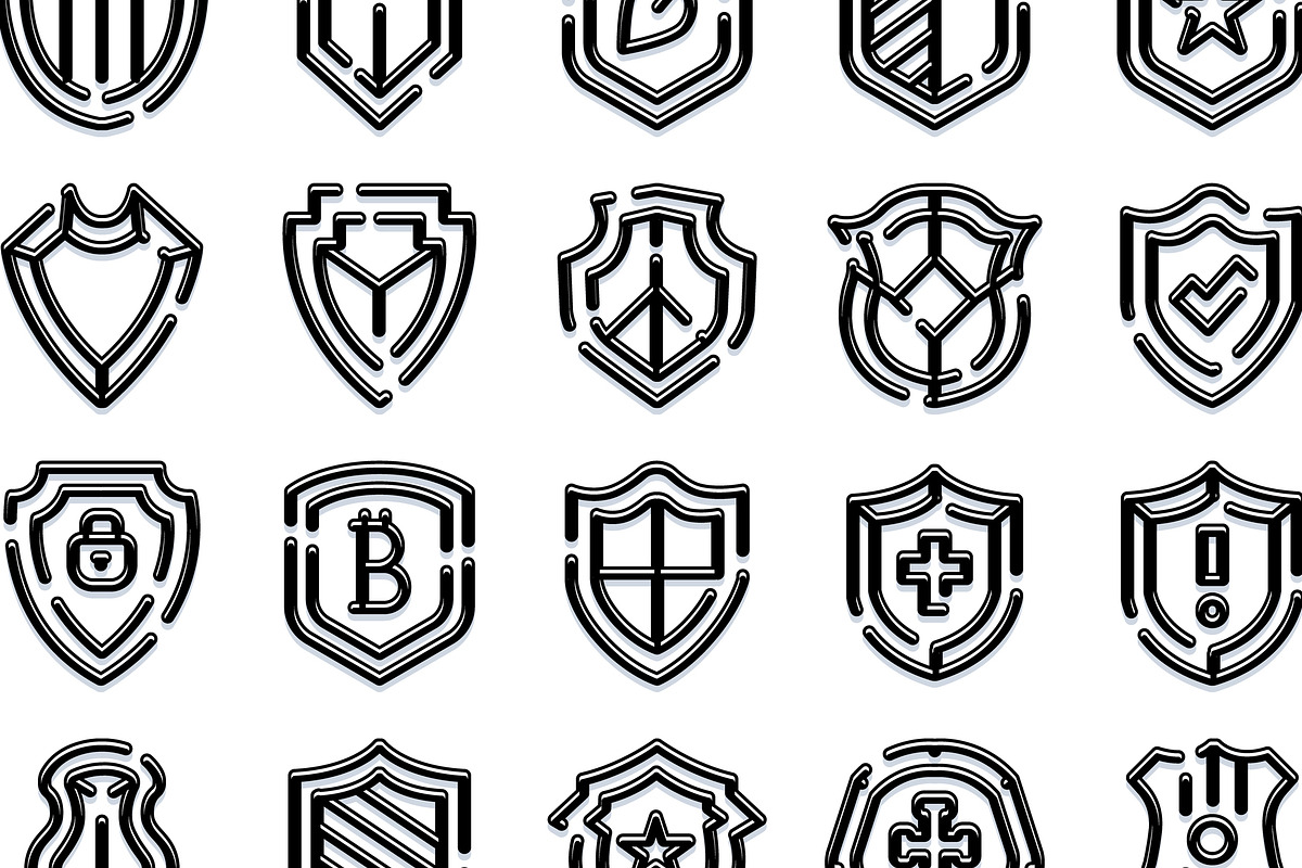 Shield icons vector set providing, an Object Graphic by pikepicture (Photo 3 of 3)