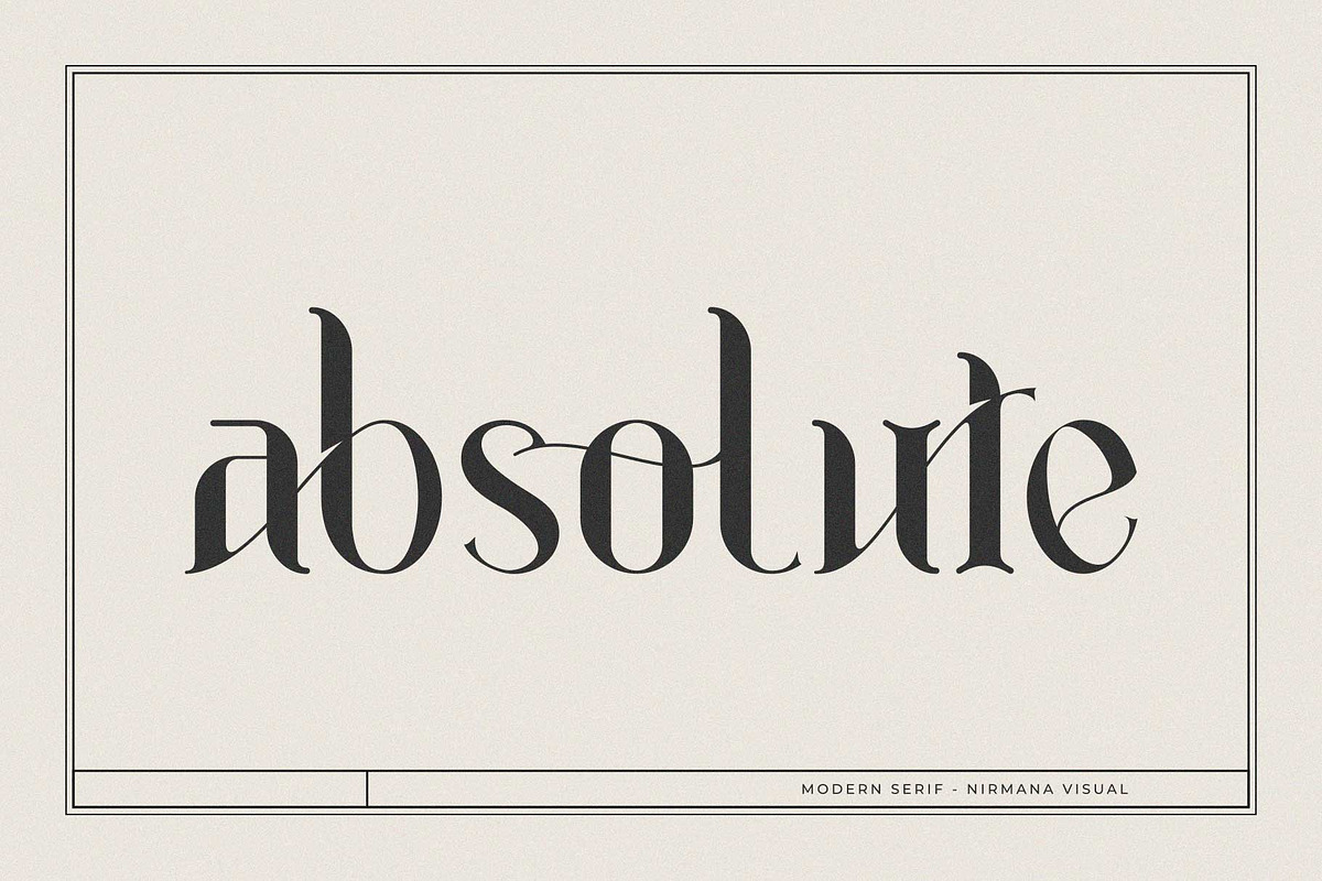 Absolute - Modern Serif, a Serif Font by Nirmana Visual (Photo 1 of 11)