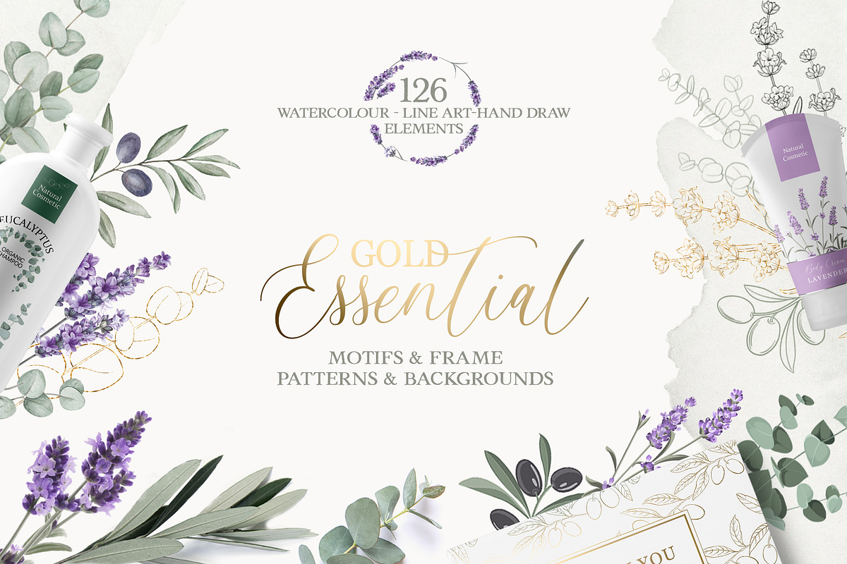 Gold Essential. Motifs,frame,pattern, a Texture Illustration by Kotkoa (Photo 1 of 6)
