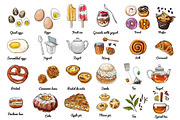 Vector food: vegetables and fruits, a Food Illustration by irina.vaneeva (Thumbnail 13 of 16)